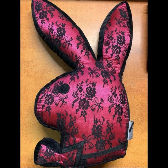 SOLD Pink Lace Playboy Bunny Pillow